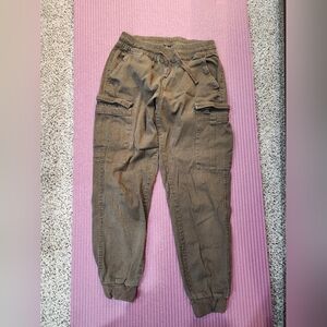 Olive Green Cargo Joggers